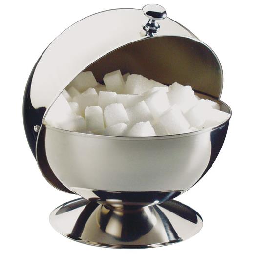 APS Sucrier boule  couvercle coulissant, acier inoxydable