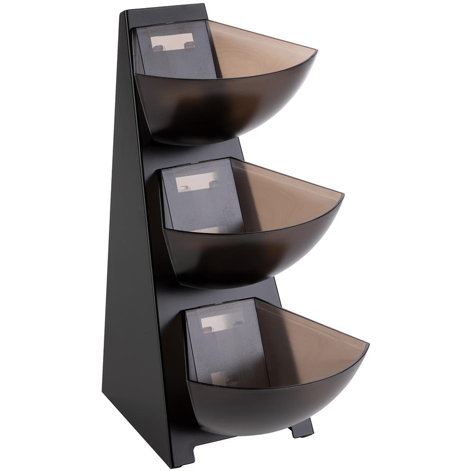 APS Distributeur portions MULTI-RACK, 3 tages, inox, noir