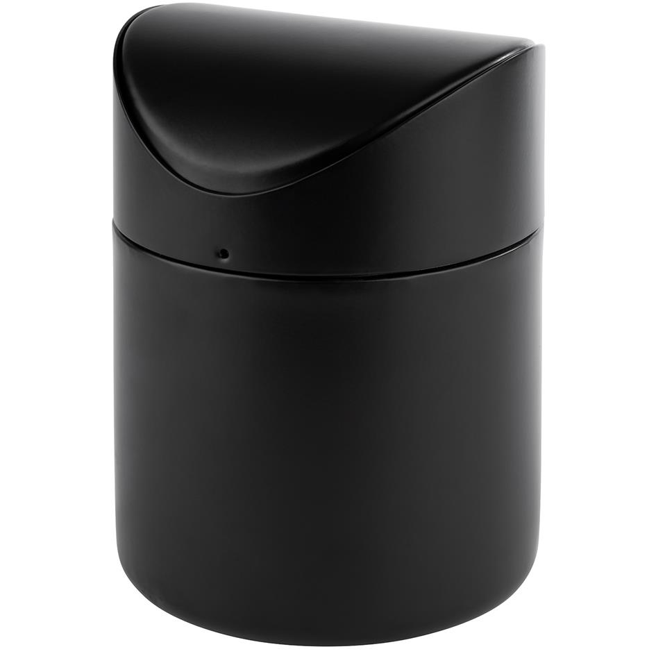 APS Poubelle de table, en inox, noir mat