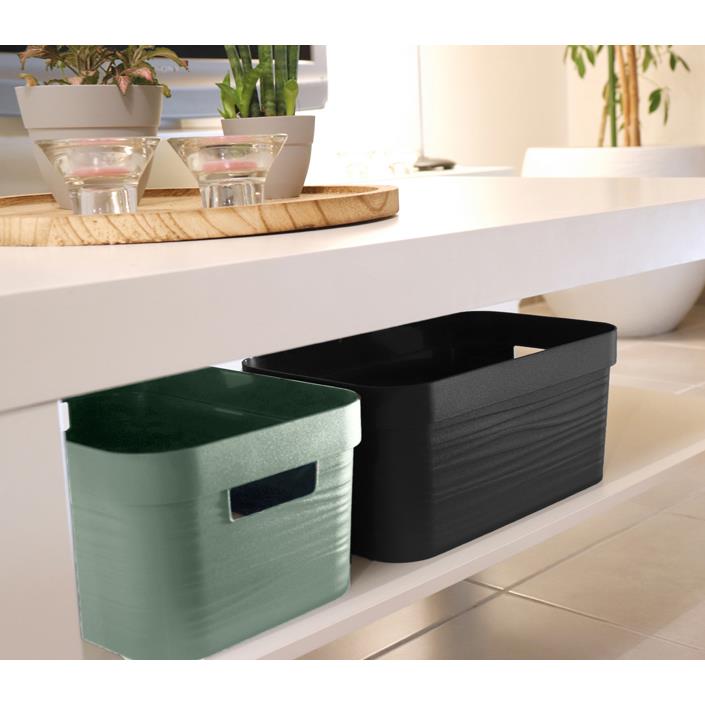 EDA Bote de rangement STONE, 12 litres, PP, blanc
