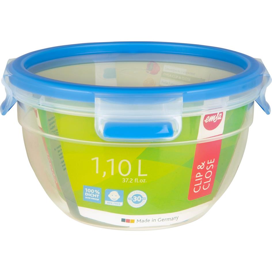 emsa Bote de conservation CLIP & CLOSE, 0,50L, transparent
