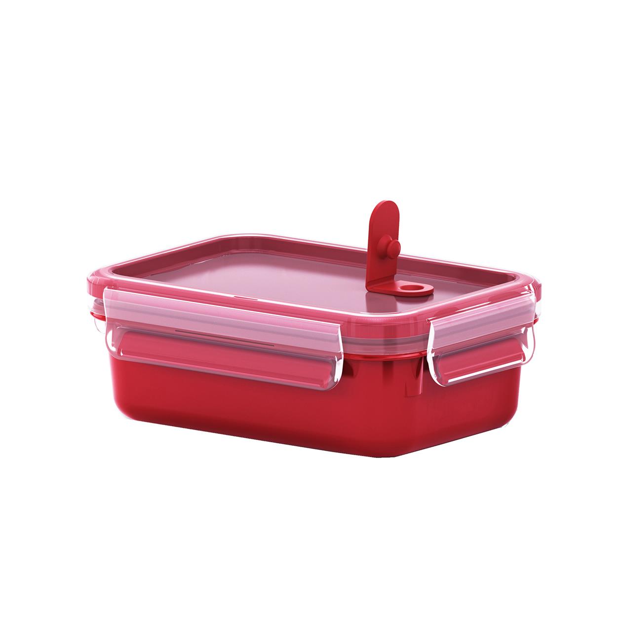 emsa Bote pour micro-ondes CLIP & MICRO, 1,2 L, rouge