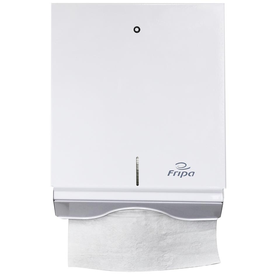 Fripa Distributeur d'essuie-mains plis, mtal, grand, blanc