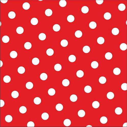 PAPSTAR Serviette  motif 'Dots', 330 x 330 mm, rouge