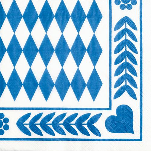 PAPSTAR Serviette � motif 'Bleu bavarois', 400 x 400 mm
