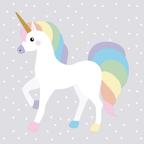 PAPSTAR Serviettes  motif 'licorne', 330 x 330 mm