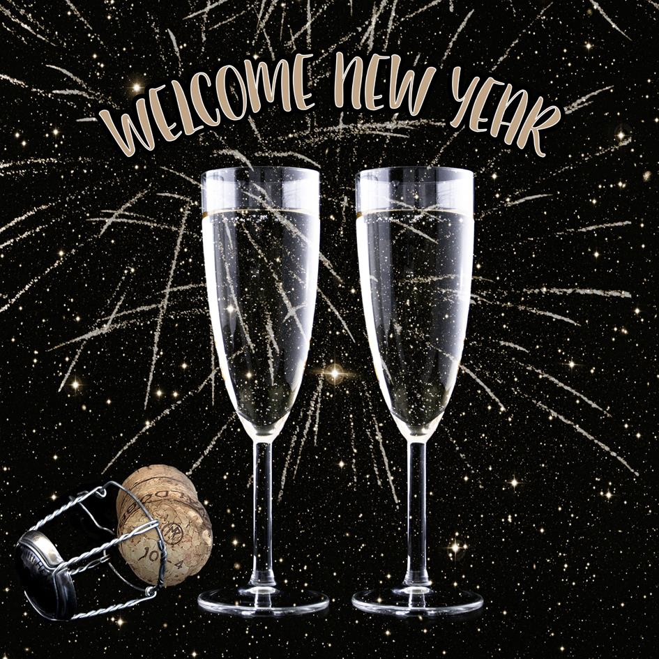 PAPSTAR Serviette  motif 'Welcome New Year'
