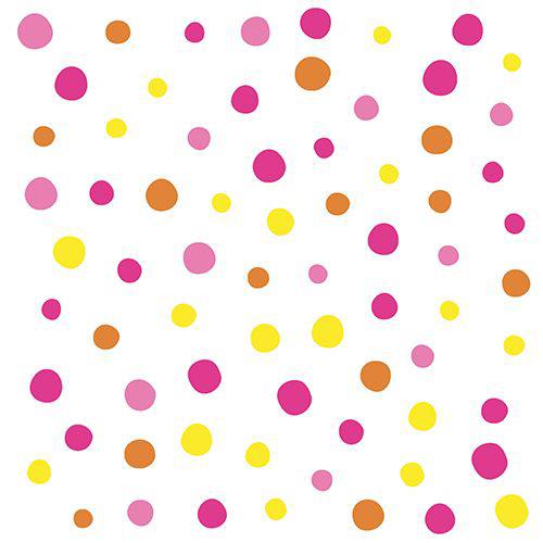 PAPSTAR Serviette � motif 'Colorful Dots', 330x330 mm, rose