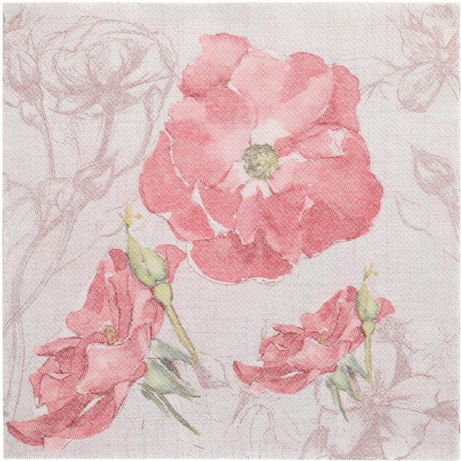 PAPSTAR Serviette  motif 'ROYAL Collection Blossom', rose