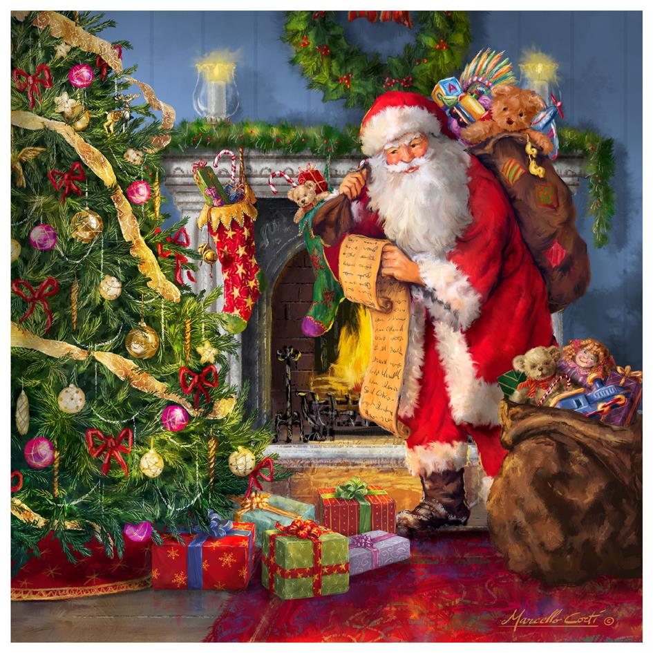 PAPSTAR Serviette � motif de No�l 'Down the Chimney'