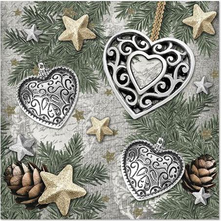 PAPSTAR Serviette  motif de Nol 'Christmas Wreath'