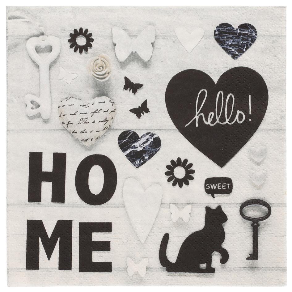 PAPSTAR Serviette  motif 'Home', 330 x 330 mm
