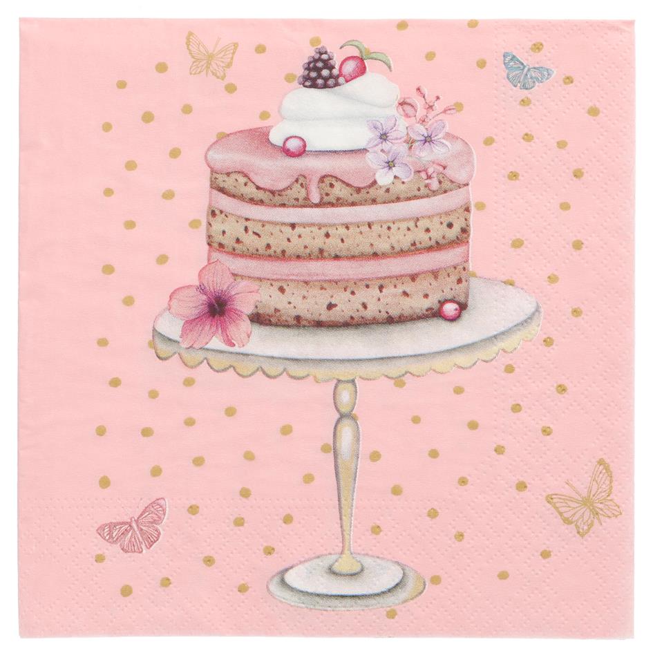 PAPSTAR Serviettes � motif 'Birthday Cup Cakes'