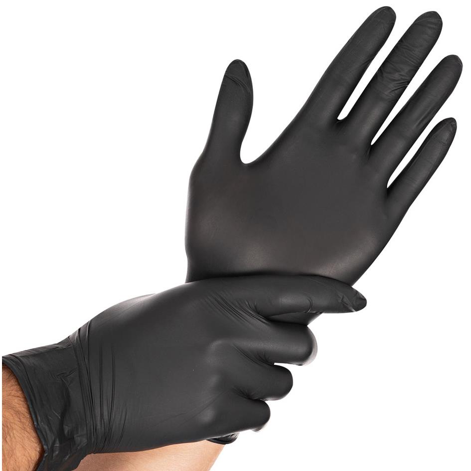HYGOSTAR Gant en nitrile 'DARK', S, noir