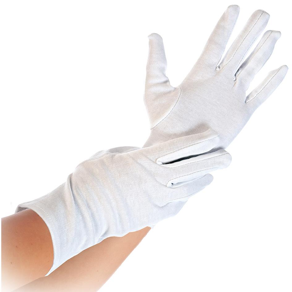 HYGOSTAR Gant en coton 'BLANC', L, blanc