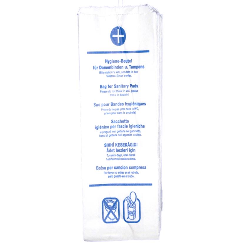 HYGOSTAR Sac hyginique en papier, imprim, blanc