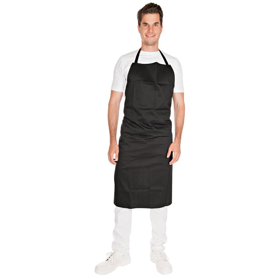 HYGOSTAR Tablier  bavette, polycoton, noir