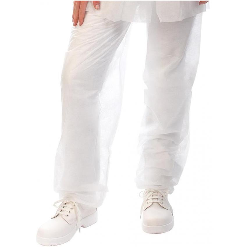HYGOSTAR Pantalon  usage unique, en PP non tiss, blanc, XL