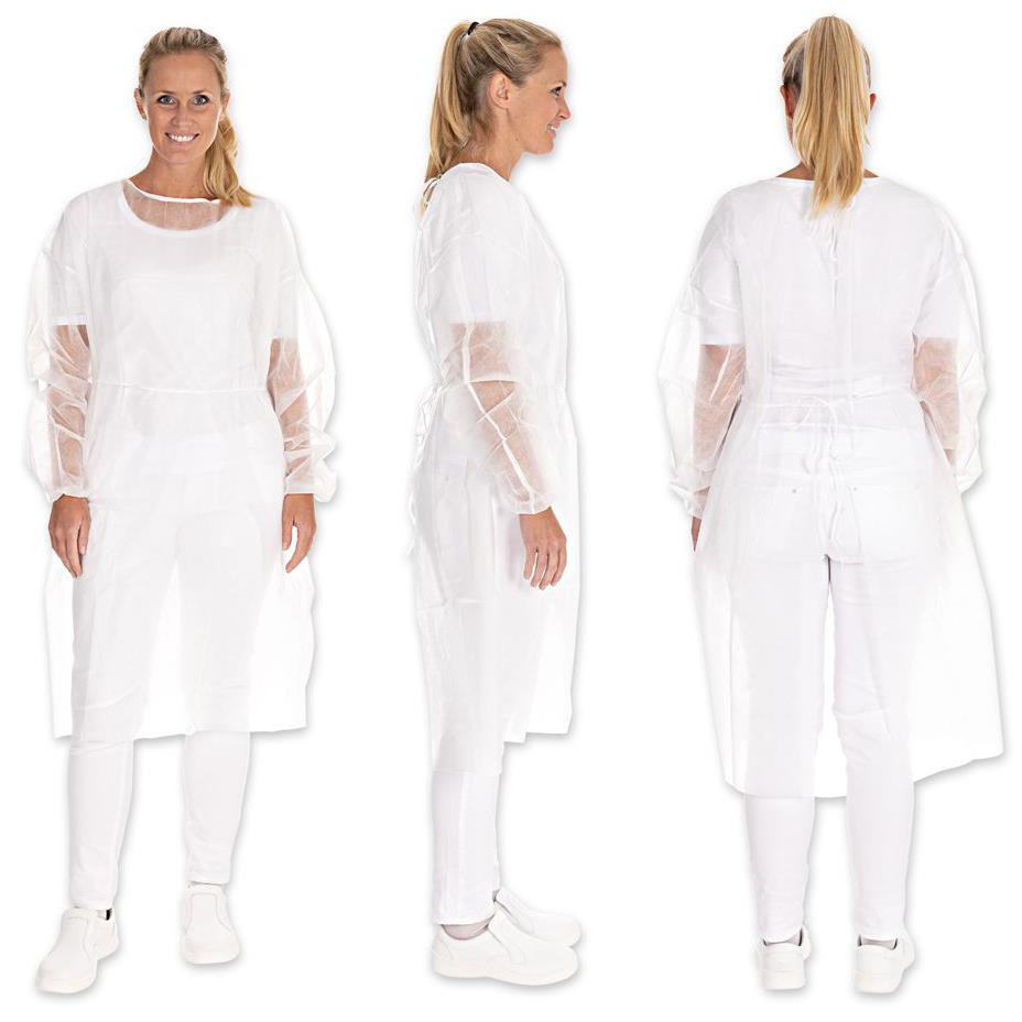 HYGOSTAR Blouse PP avec lastique aux manches, L, bleu