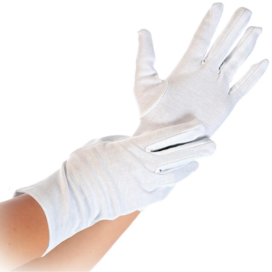 HYGOSTAR Gant en coton Blanc, S, blanc