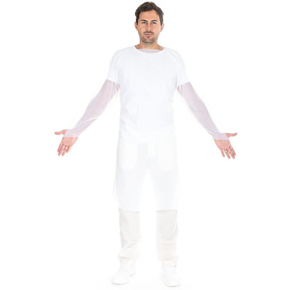 HYGOSTAR Blouse d'examen CPE avec trou pour le pouce, bleu