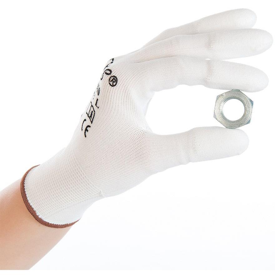 HYGOSTAR Gant de travail Ultra Flex Finger, S, blanc