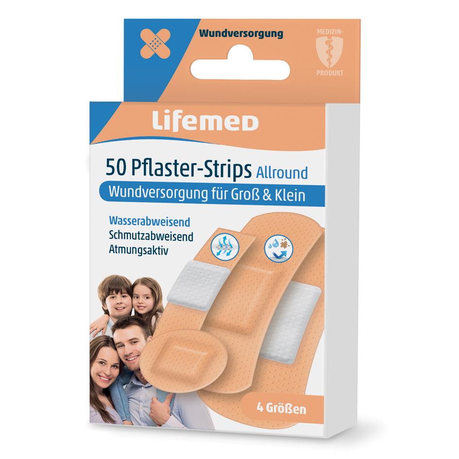 Lifemed Pansements 'Allround', pack de 100, couleur chair
