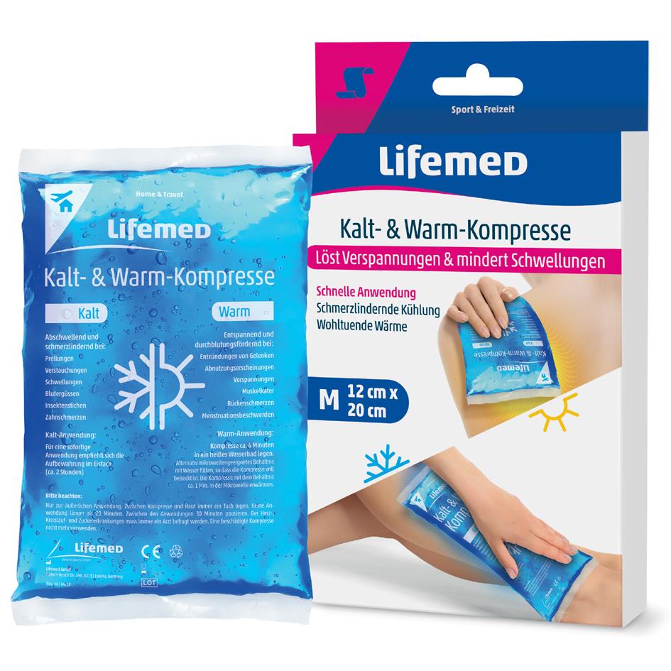 Lifemed Compresse chaud/froid, 200 x 120 mm, bleu