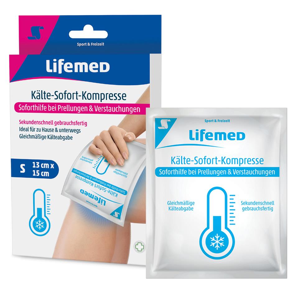 Lifemed Compresse de froid instantan, 150 x 130 mm, blanc