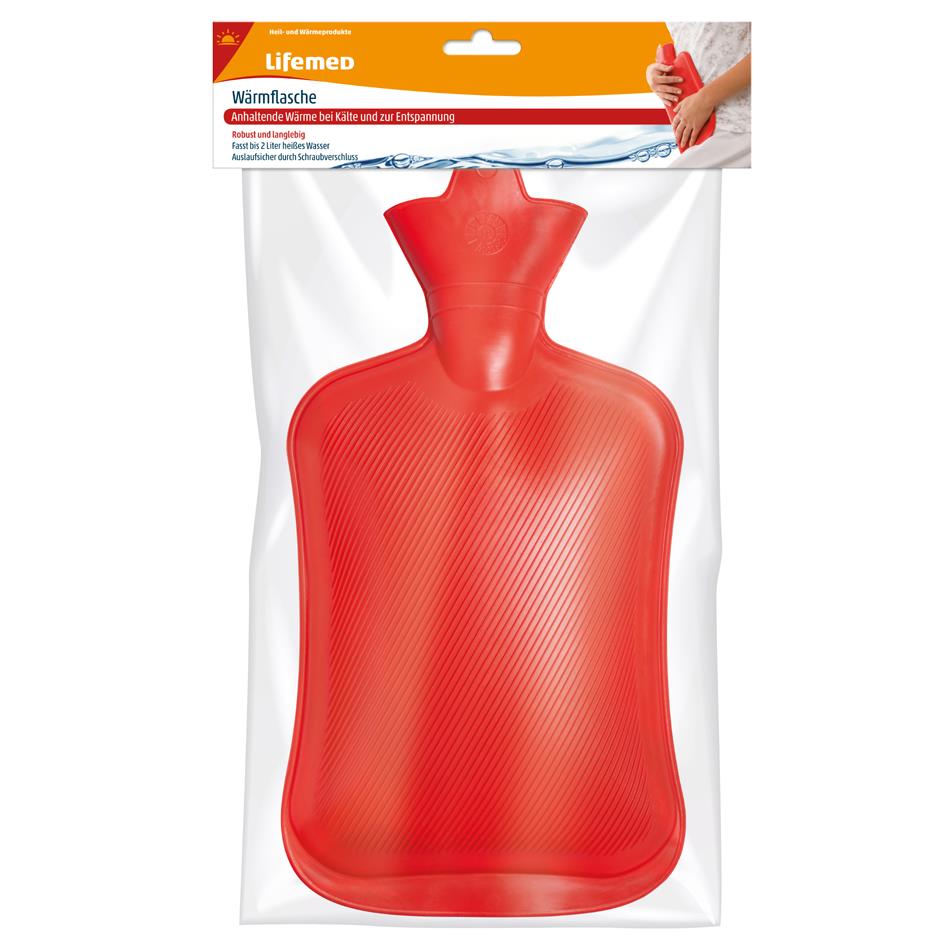 Lifemed Bouillotte, contenance : 2 litres, bleu