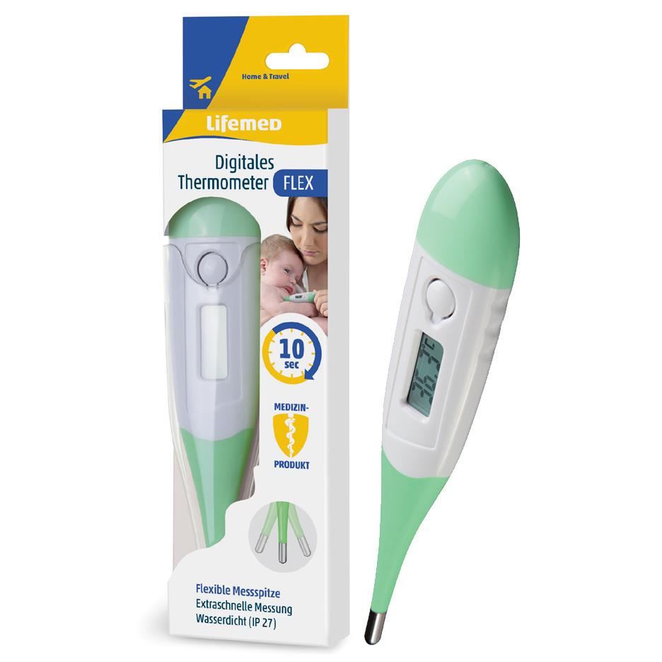 Lifemed Thermom�tre 'Flex', blanc/vert