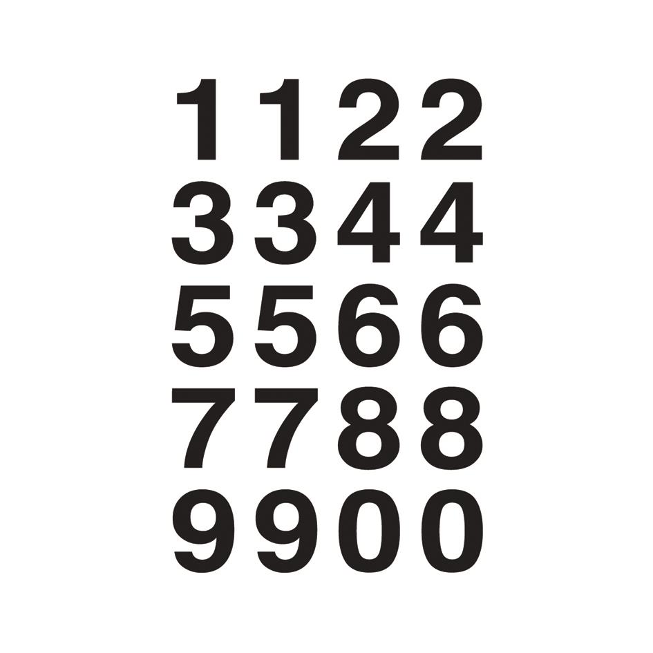 HERMA stickers chiffres 0-9, film noir, hauteur: 33 mm