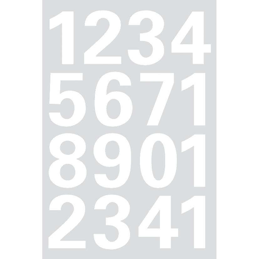 HERMA Stickers chiffres 0-9, film en blanc