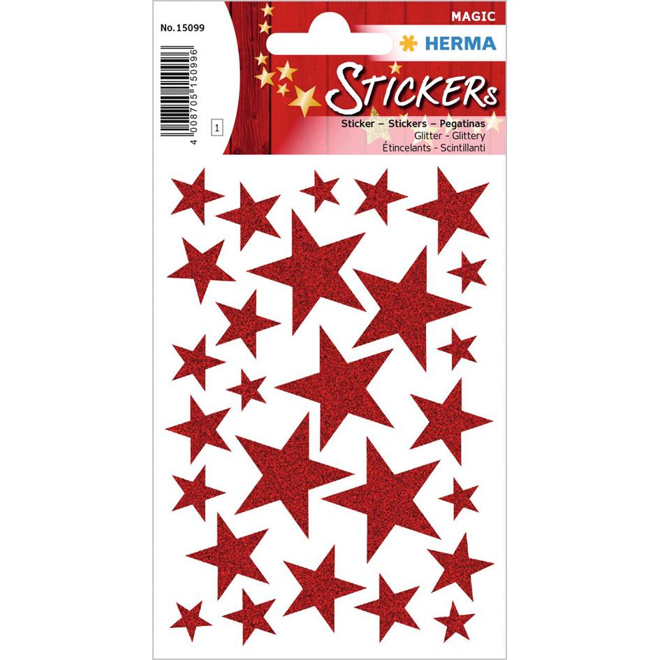 HERMA Autocollants de Noel MAGIC 'toiles argent', paillett