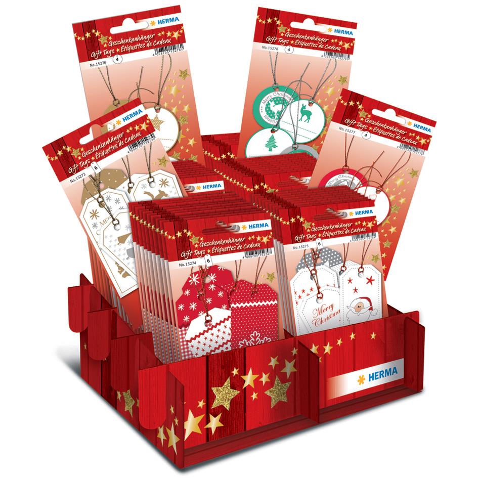 HERMA Etiquettes pour cadeau de Noel, prsentoir de comptoir