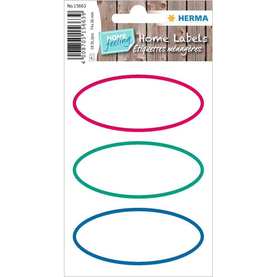 HERMA tiquette de cuisine HOME, oval, bord color