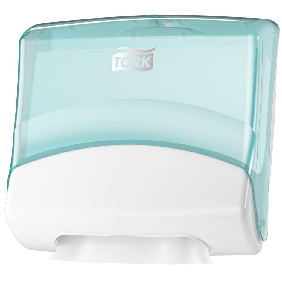 TORK Distributeur pour chiffons de nettoyage,turquoise/blanc