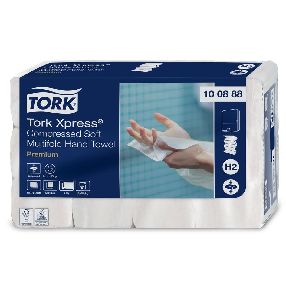 TORK Xpress Essuie-mains interfoli, 212 x 240 mm, pliage W