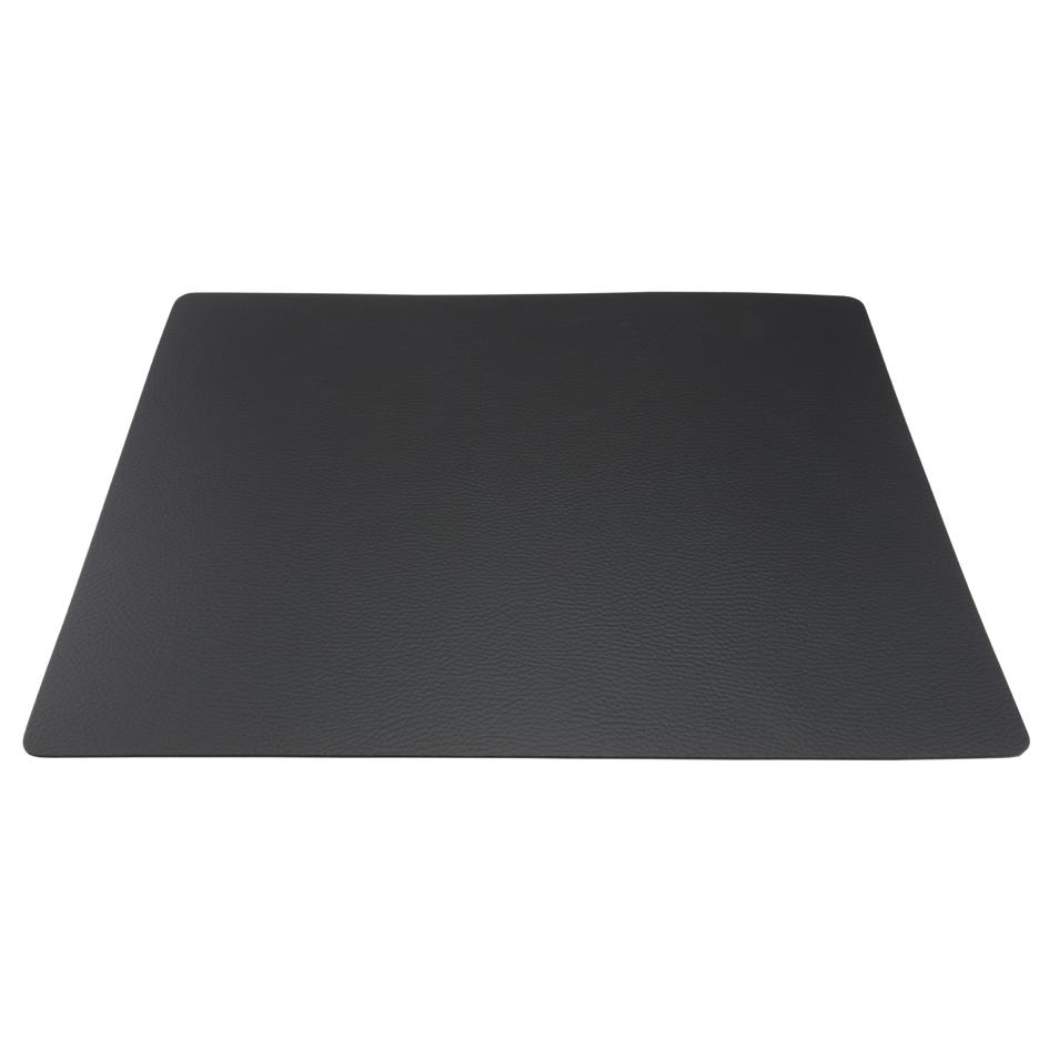 Securit Set de table RAW, en cuir vritable, noir