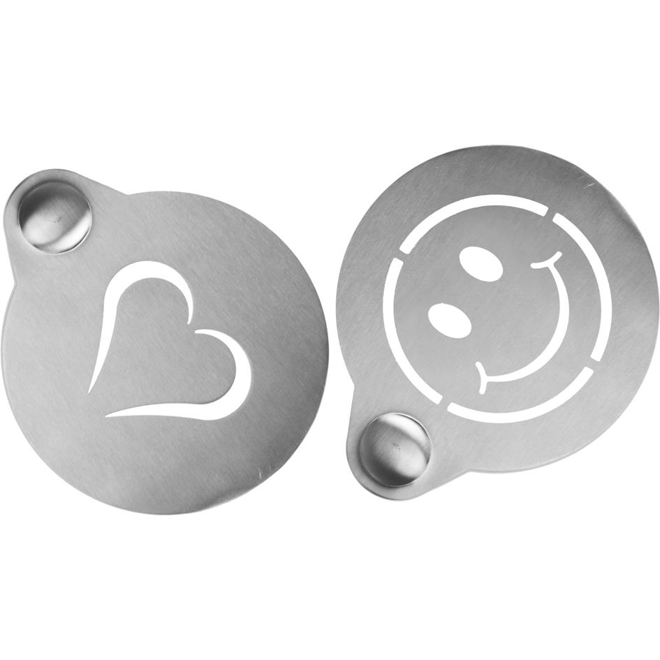 Securit Set de pochoirs  caf, en acier inoxydable