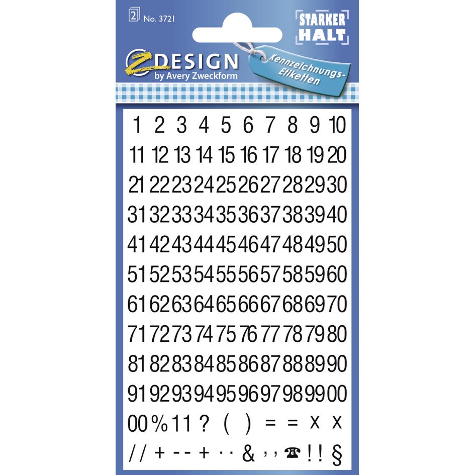 ZDesign HOME Stickers de chiffres, chiffres 0  9, noir