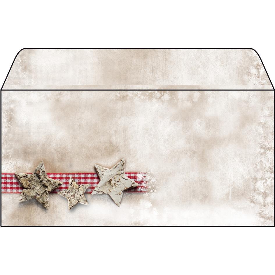 Enveloppe  motif de Nol 'Trees' Sigel - 25 enveloppes - DL - 90 g/m2