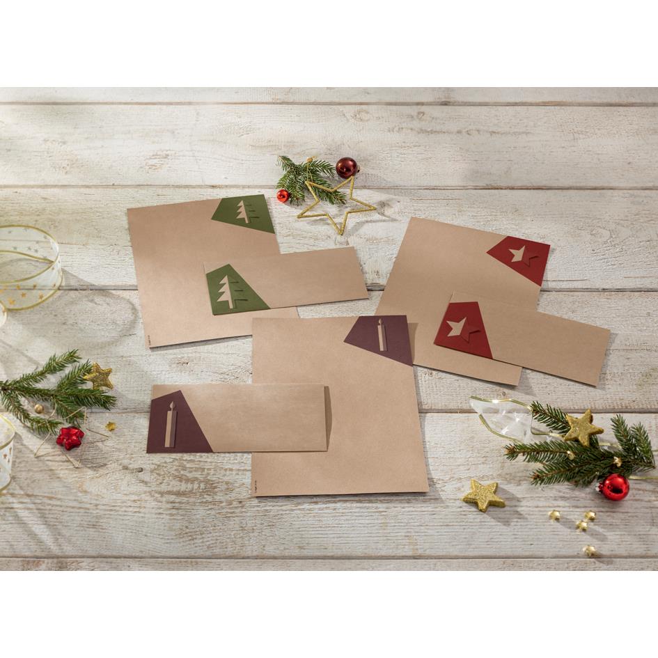 sigel Set de papier  motif de Nol 'Cut-out style', A4
