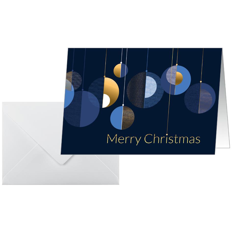 sigel Carte de Nol 'Graphic Christmas balls', A6 paysage
