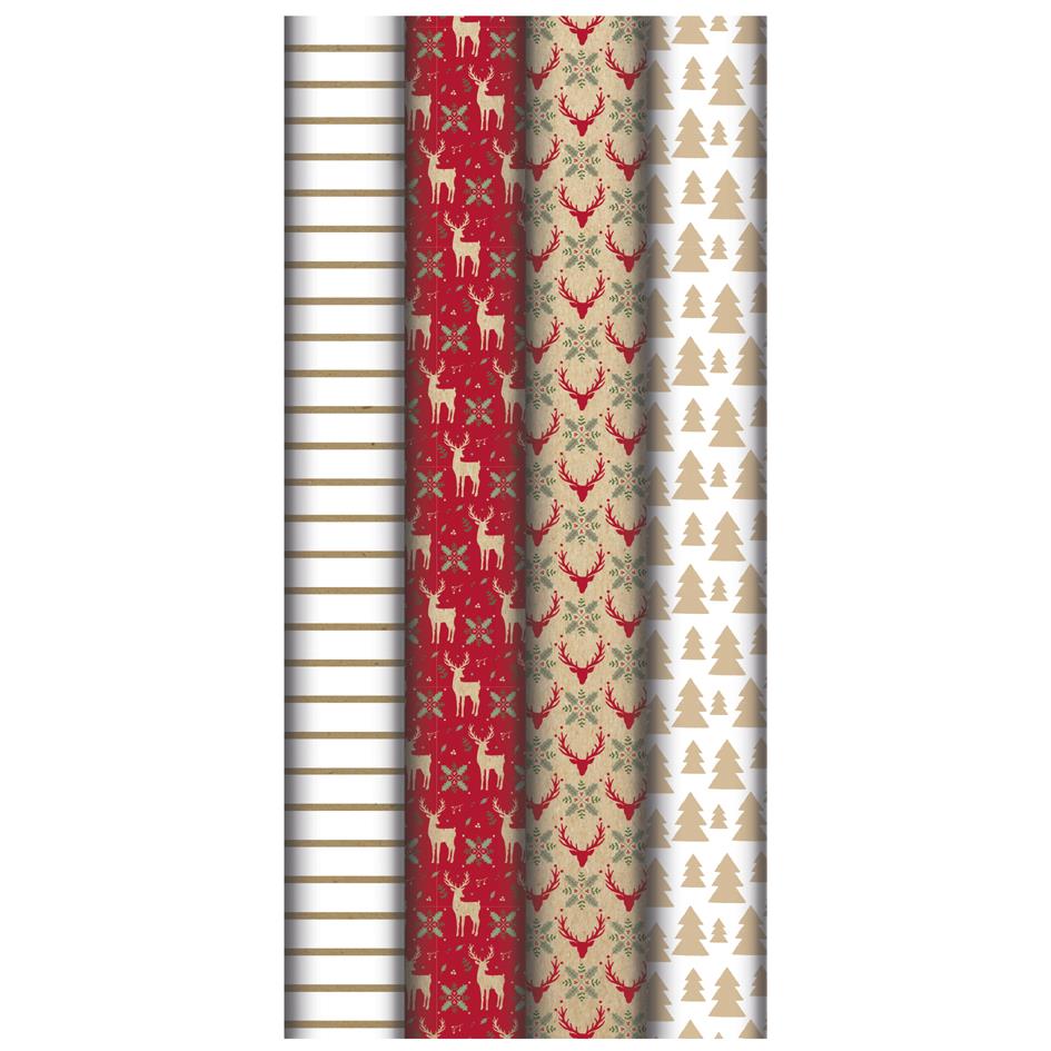 Clairefontaine Papier cadeau de Nol 'Lovely Home Red'