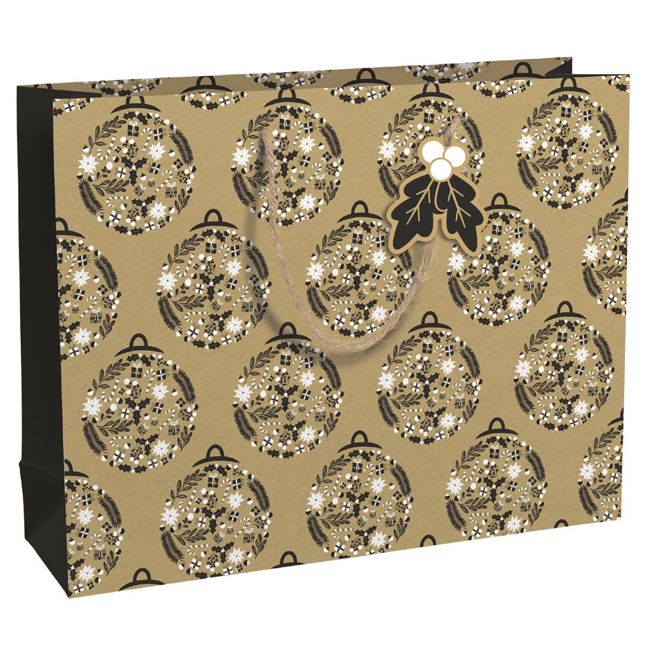 Clairefontaine Sac cadeau de Nol 'Black Holly', moyen