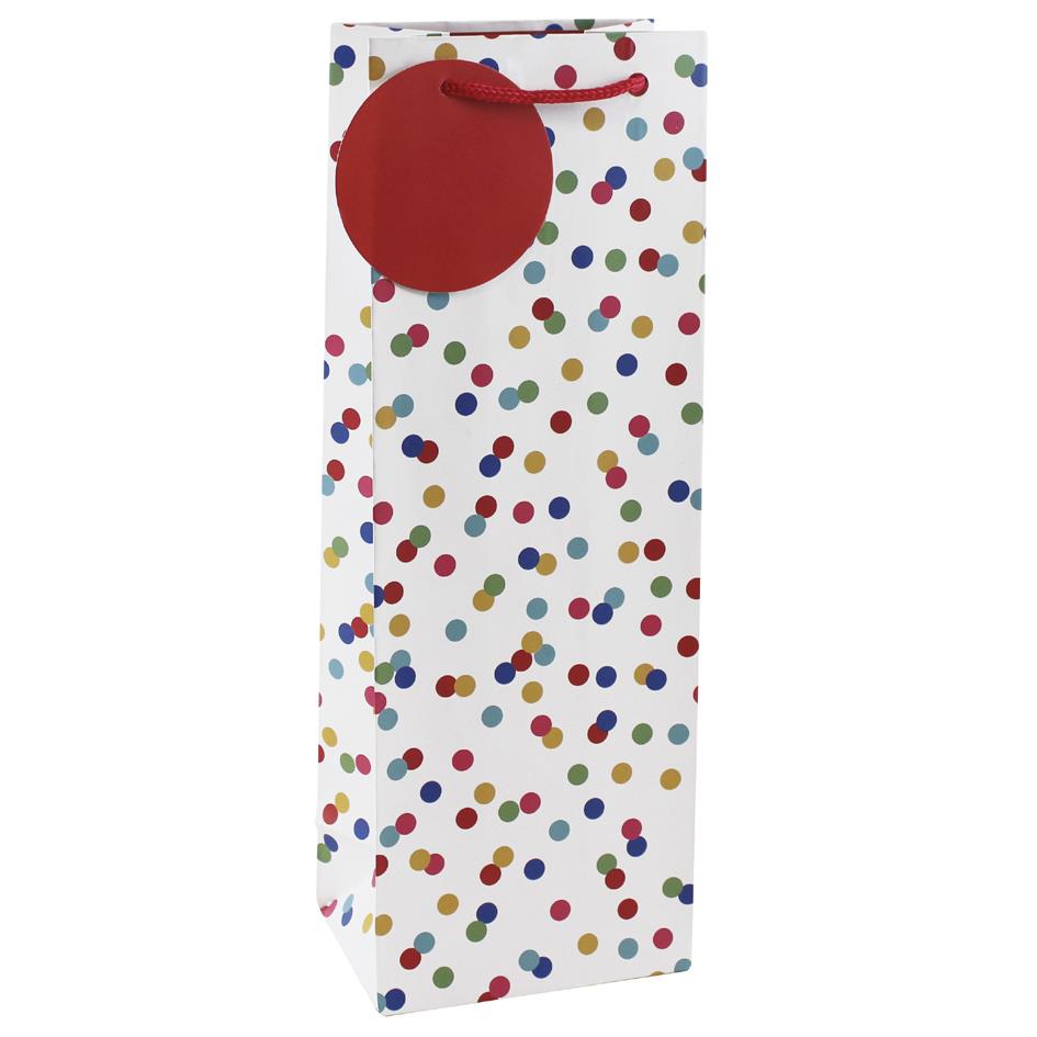 Clairefontaine Sac cadeau pour bouteille 'Pois colors'