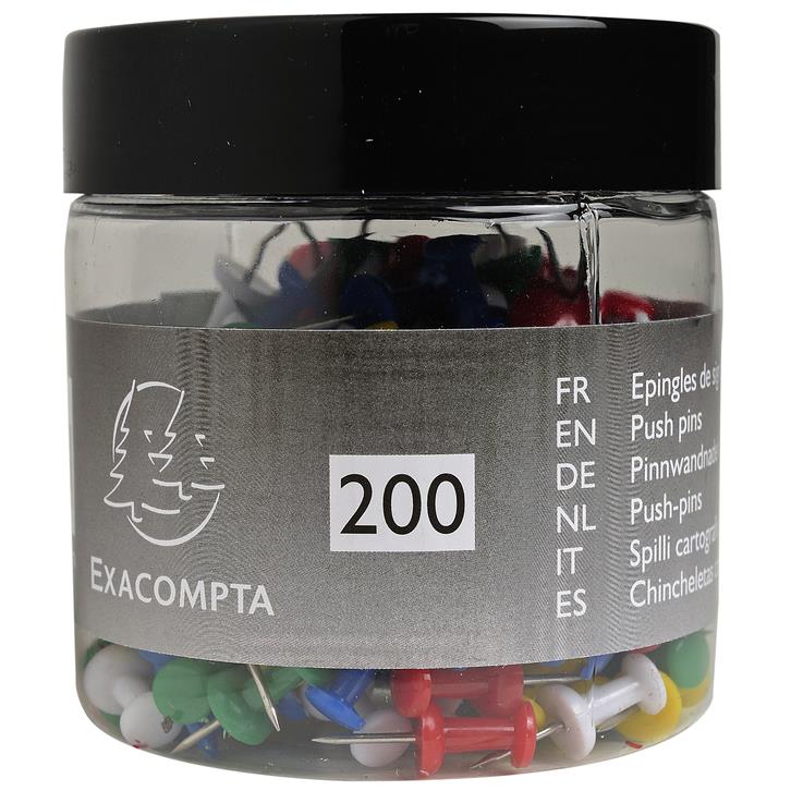 EXACOMPTA Epingle d'affichage Push Pins, assorti