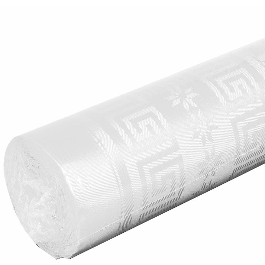 PROnappe Nappe en papier damass�, (l)1,18 x (L)100 m, blanc