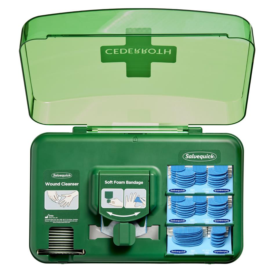 CEDERROTH Kit de premiers secours Wound Care Dispenser Blue